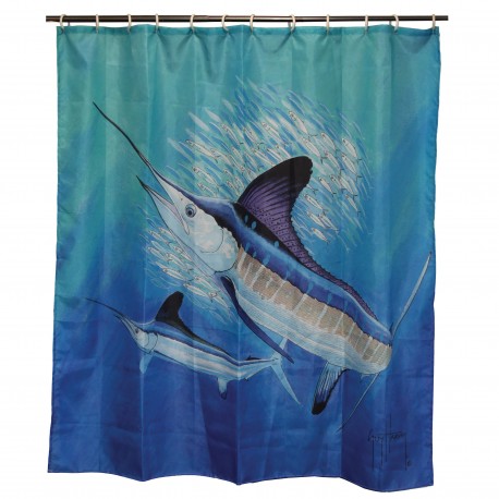 Guy Harvey Shower Curtain RIVERS-EDGE-PRODUCTS
