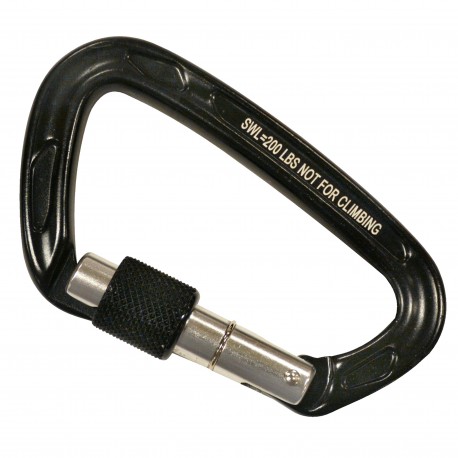 Locking Gear Biner, Black ULTIMATE-SURVIVAL-TECHNOLOGIES