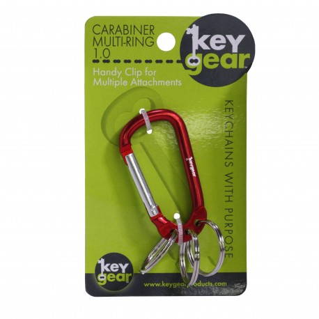 Carabiner Multi-Ring 1.0, Red ULTIMATE-SURVIVAL-TECHNOLOGIES