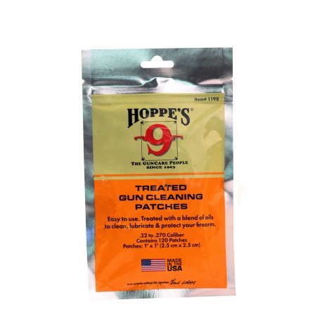 Hoppe'S .22 Treated Patches,Bag HOPPES
