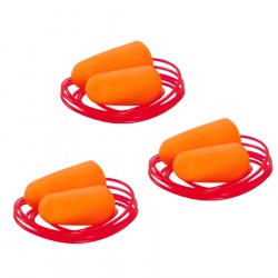 Foam Corded Ear Plugs 3 Pairs,Orange/Red ALLEN-CASES