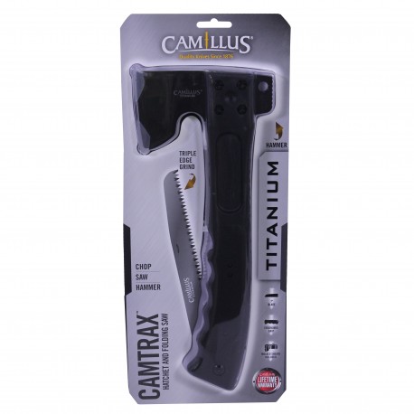 Titanium Bonded CAMTRAX Axe & Folding Saw CAMILLUS-CUTLERY-COMPANY