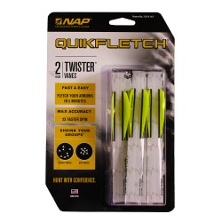 Quikfletch 2" Twister-W/Y/Y (6 Pk) NEW-ARCHERY-PRODUCTS