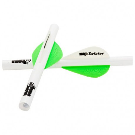 Quikfletch 2" Twister-W/G/G (6 Pk) NEW-ARCHERY-PRODUCTS