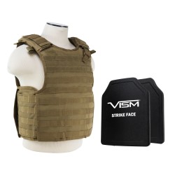 QR Carrier Vest/Two 10"X12"/Tan NCSTAR