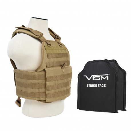 Plate Carrier Vest/Two 10"X12"/Tan NCSTAR