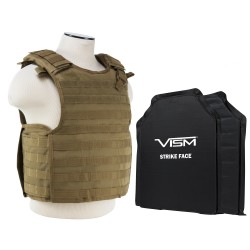 QR Plate Carrier Vest/LG/Two 11"X14"/Tan NCSTAR