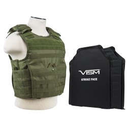 Expert Plate Carrier Vest/Two 11"X14"/Grn NCSTAR