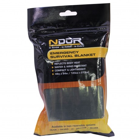 Ndur EmergencySurvivalBlanketOlive/Silver PROFORCE-EQUIPMENT