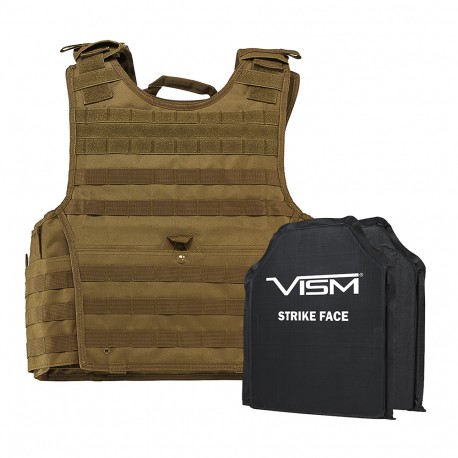 Expert Plate Carrier Vest,10"X12" BP/Tan NCSTAR