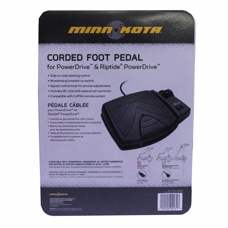 PowerDrive BT Foot Pedal Acc (Corded) MINNKOTA Outdoority