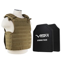 QR Carrier Vest,Two 11"X14" SC HP BP/Tan NCSTAR