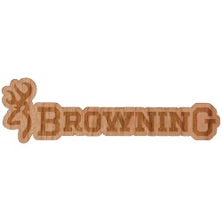 Decal, Wood Side By Side BROWNING