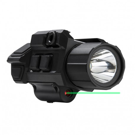 Pistol Flashlight, Strobe & Grn Lsr/Gen 3 NCSTAR