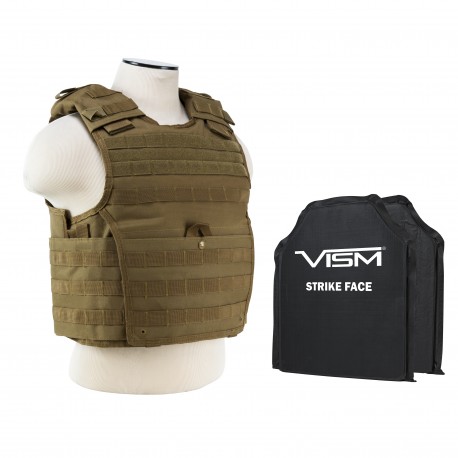 Epc Vest,2 8"X10" Rctngl Cut Sbp/Tan/XS-S NCSTAR