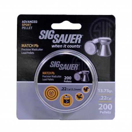 PELLET .22cal MATCH LEAD BLISTER PACK/200 SIG-SAUER