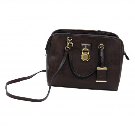 Satchel Style Purse w/Holster ChocoBrown BULLDOG-CASES