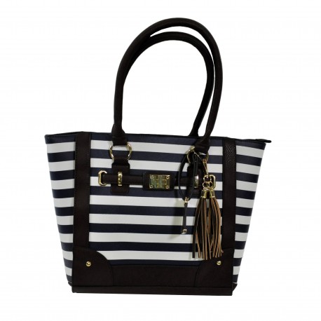 Tote Style Purse w/Holsters - Navy Stripe BULLDOG-CASES