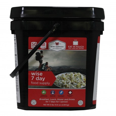 Wise 7Day FoodSupplyBucket CampingPouches WISE-FOODS