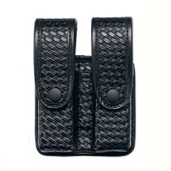 Mirage BW Blk Dbl Pstl Mag Case Dbl Stack UNCLE-MIKES
