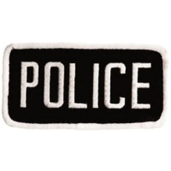 Police Blk/Wht,S,2.25X4.25" Vlcr/Molle,PB UNCLE-MIKES