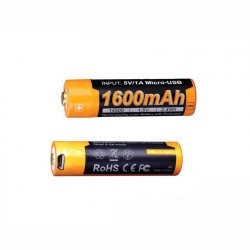 14500 (1.5V) 1600U mAh USB Recharge. Bat. FENIX-FLASHLIGHTS