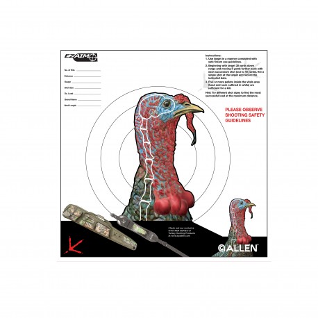 Ez-Aim Turkey Target 12" X 12" , 12Pk ALLEN-CASES