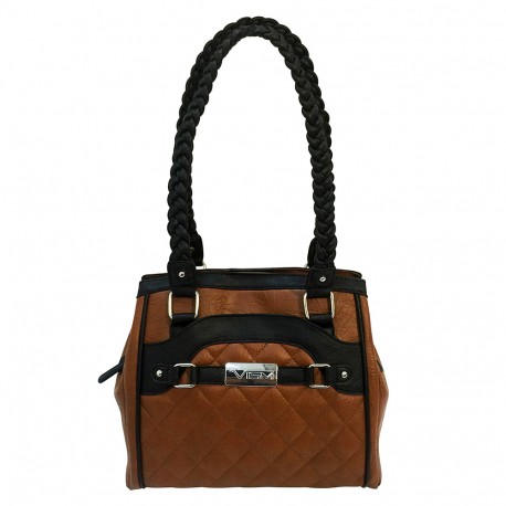 Concealed Carry Braided Tote- Brn W/ Blk NCSTAR
