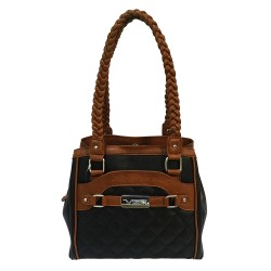 Concealed Carry Braided Tote- Blk W/Brn NCSTAR