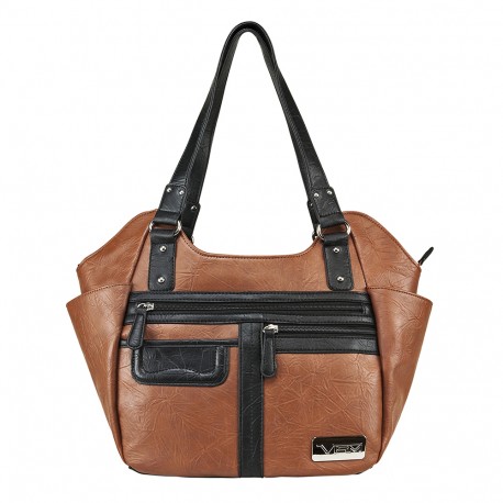 Concealed Carry  Hobo Bag Large-Brn w/blk NCSTAR