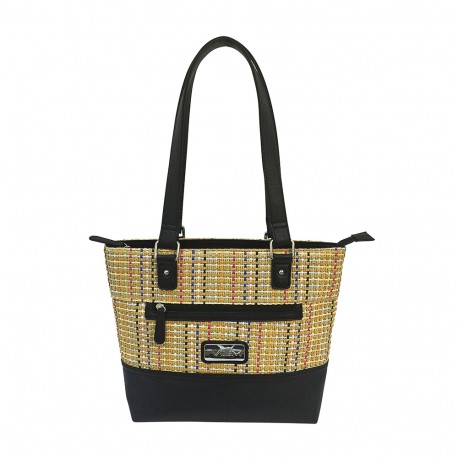 VISM Concealed Carry Woven Tote- Black NCSTAR
