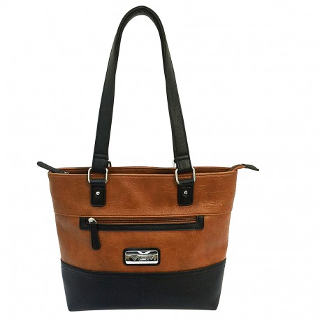 VISM Concealed Carry Tote Bag/Brown w/Blk NCSTAR