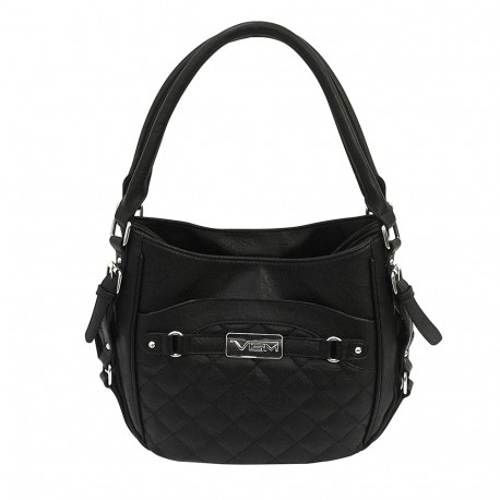 VISM Concealed Carry Quilted Hobo Bag-Blk NCSTAR