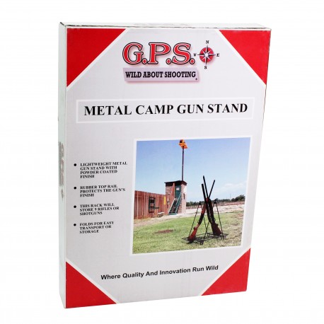 Metal Camp Gun Stand,rubber coated 9 gun G-OUTDOORS