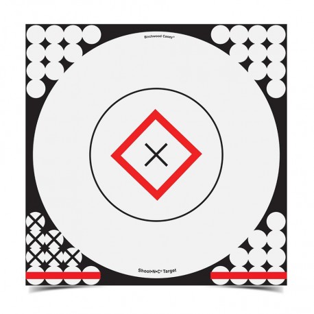 Shoot-N-C 17.25" White/Blk Diamond Tgt-5 BIRCHWOOD-CASEY