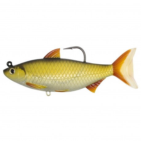 Golden Shiner,6 1/2",SB,MD,gold/BLK,11/0 LIVETARGET-LURES