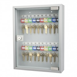 20 Keys Lock Box Gray W/ Glass Door BARSKA-OPTICS