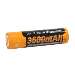 18650 (3.6V) 3500U mAh USB Recharge. Bat. FENIX-FLASHLIGHTS