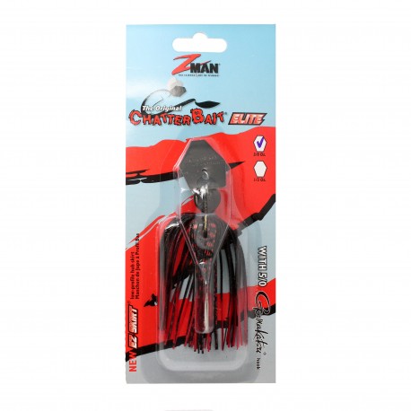 CHATBAIT ELITE BLK/RED 3/8oz Z-MAN