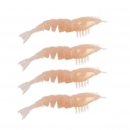 EZ SHRIMPZ UNRIGGED 3.5" NATURAL4PK Z-MAN