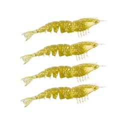 EZ SHRIMPZ UNRIGGED 3.5" GOLD FLAKE4PK Z-MAN