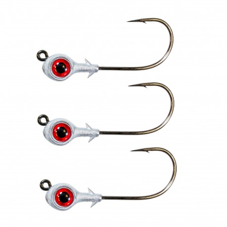 REDFISH EYE JIGHEADS 1/8ozRED 3PK Z-MAN