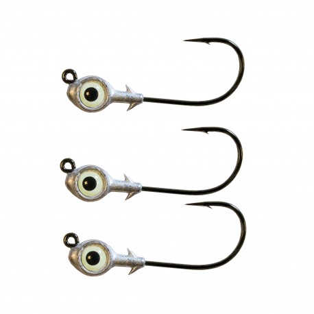 REDFISH EYE JIGHEADS 1/8ozGLOW 3PK Z-MAN