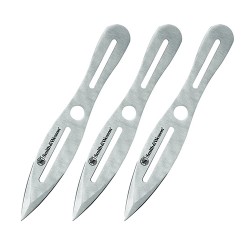 3 pc 10" Throwing Knives w/Sheath,Clam SMITH-WESSON-BY-BTI-TOOLS