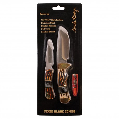 Combo,182UH & 301UH,w/Leather Sheath,Trpd UNCLE-HENRY-BY-BTI-TOOLS