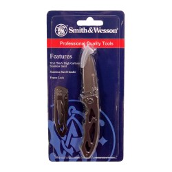Frame Lock Drop Point Folding Knife,Boxed SMITH-WESSON-BY-BTI-TOOLS
