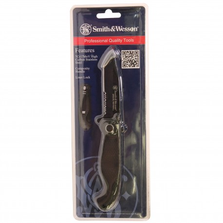 Special Tactical Folder w/Tanto,Clam SMITH-WESSON-BY-BTI-TOOLS