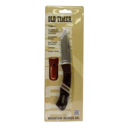 Lockback 4.5" Handle w/Leather Sheath,CP OLD-TIMER-BY-BTI-TOOLS