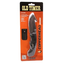 Copperhead F/E Gut Hook Knife,Sheath,Trpd OLD-TIMER-BY-BTI-TOOLS