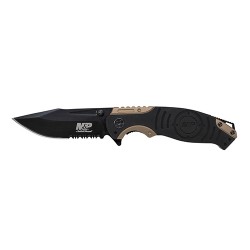 Liner Lock,Drop Pt Blade,Blk/Gold Hdl,CP SMITH-WESSON-BY-BTI-TOOLS